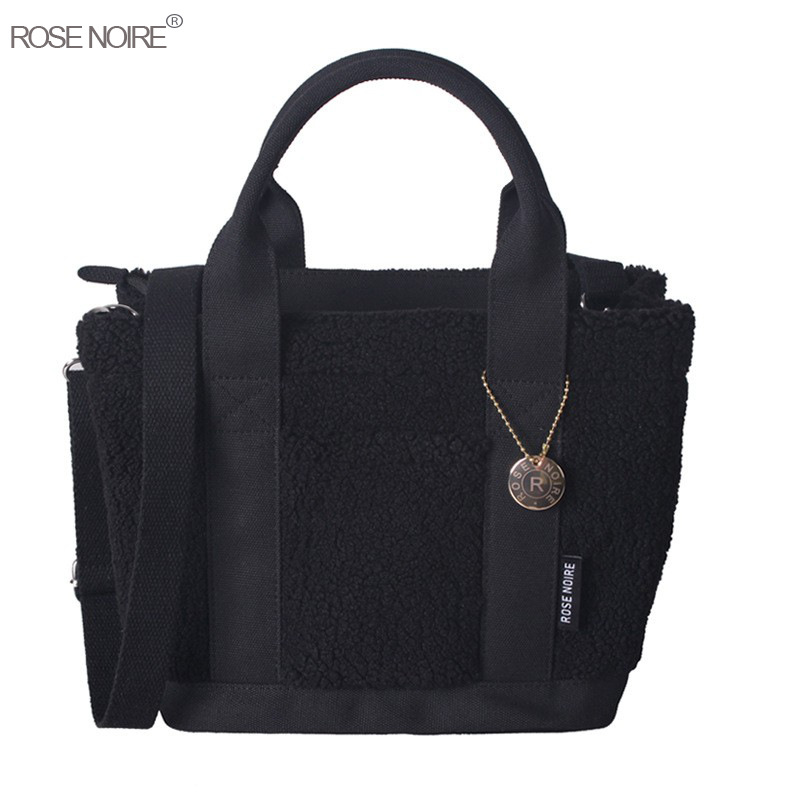 Teddy Velvet Handbag For Women Japan Lotte High-end Plush Bag Bento Bag Handbag Single Shoulder Diagonal Cross Women's Bag Handbag_voghion.com