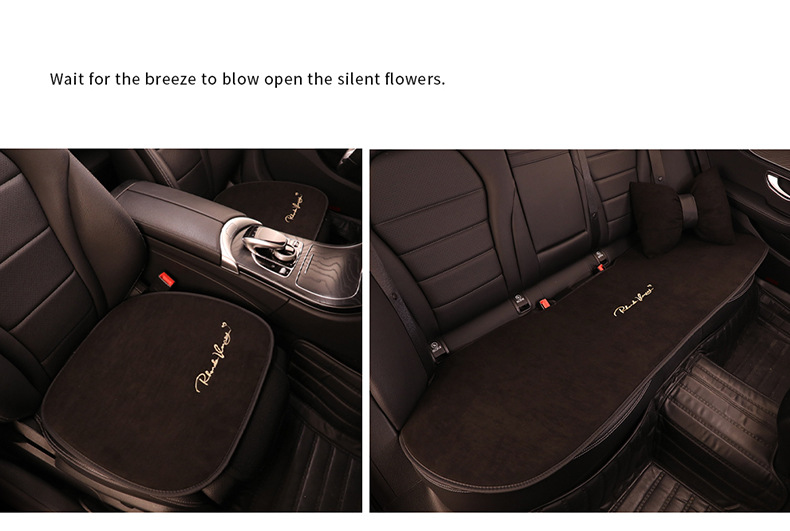 Suede Four Seasons car cushion four seasons constant temperature winter thermal single piece single seat three-piece ins style seat cushion