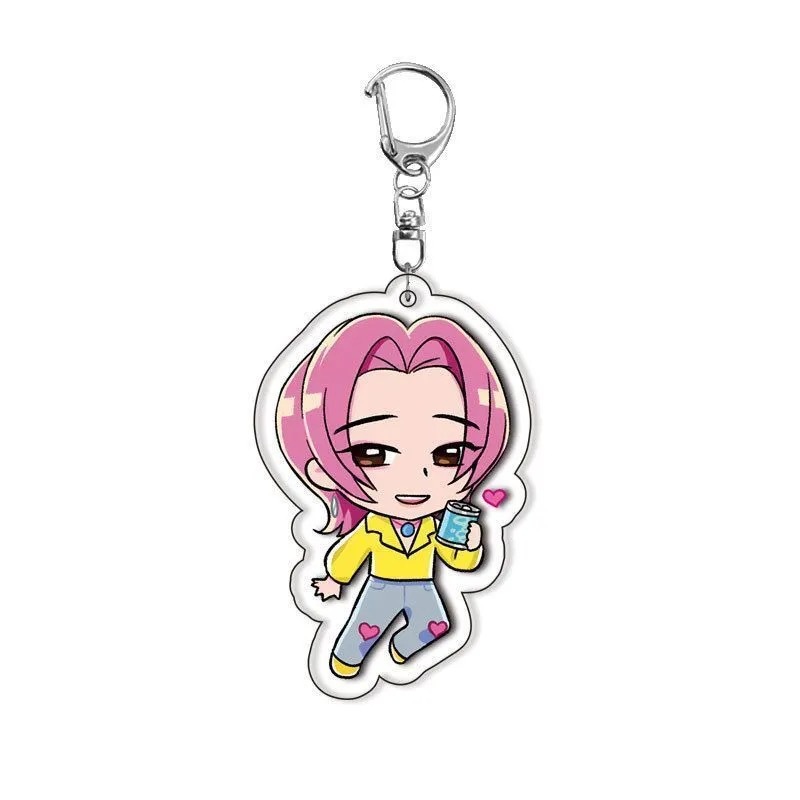 KPOP Caza de brujas Navidad Promoción de regalos pequeños colgantes de llaves de acrílico de dibujos animados Regalos pequeños