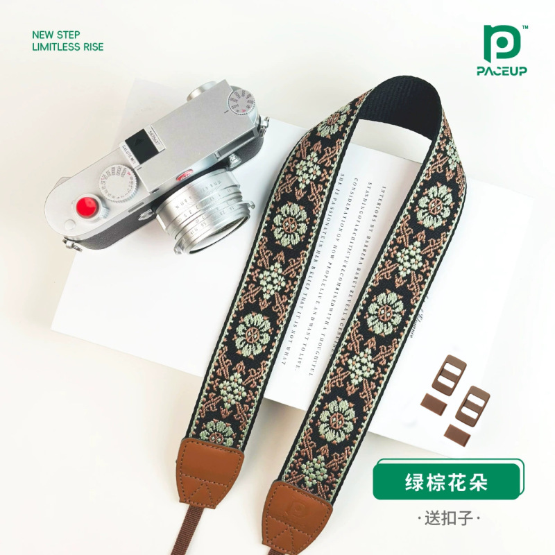 【国境を越えた直送】刺繍織りエスニック風レトロ文学一眼レフミラーレスカメラストラップ写真撮影減圧ストラップ|undefined