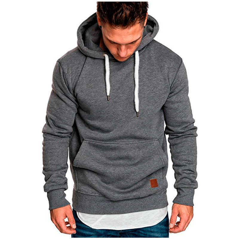 Men's Solid-Color Outdoor Sportswear Casual Fleece Hoodie Jacket_voghion.com