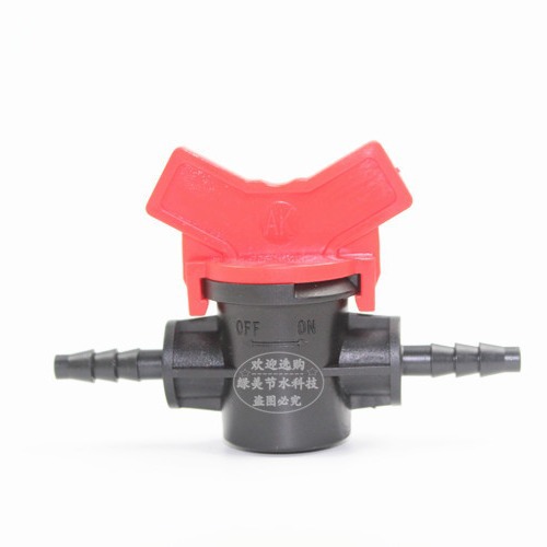 4 / 7 capilar a través de válvula de conmutación 4mm válvula de bola de control de flujo jardinería micro spray PVC conector capilar