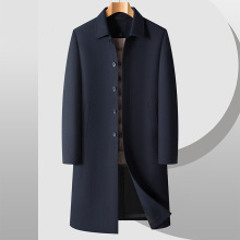 雅露秋冬季中长款羽绒服大码中年保暖外套宽松男士休闲商务羽绒服