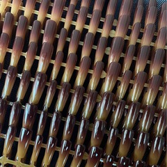 指匠豆湯同款甲油膠噴塗美拉德色系漸變穿戴甲片全貼預製甲片30片