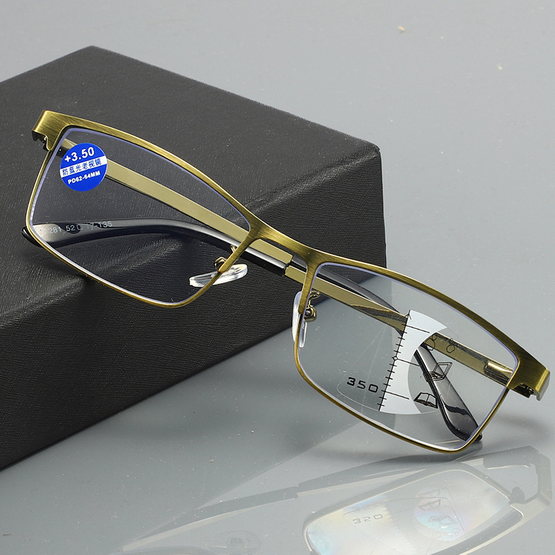 New metal metal far and nearly use automatic zoom glasses Men's anti…