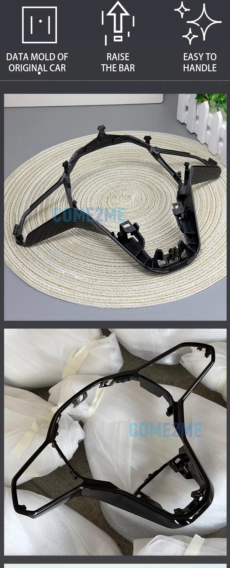 Suitable for Volkswagen Golf MK8, Tiguan, Jetta, Touareg, Passat steering wheel touch button frame