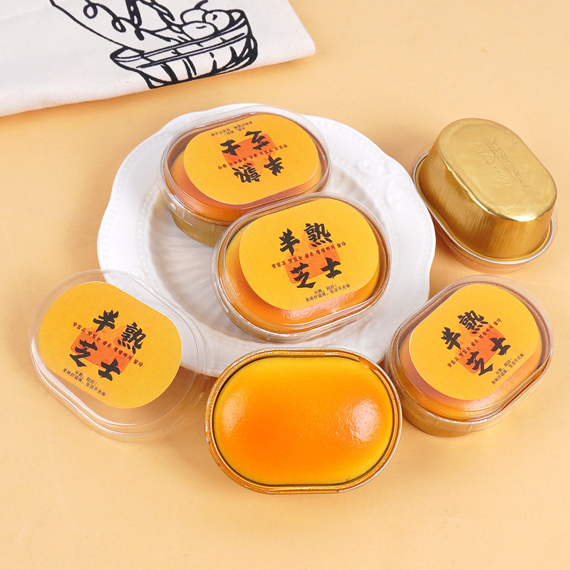Pu Slow Rebound Simulated Semi-Cooked Cheese Bread Model Xiaohongshu Same Style Wet Soft Boxed Bread Pinch Toy