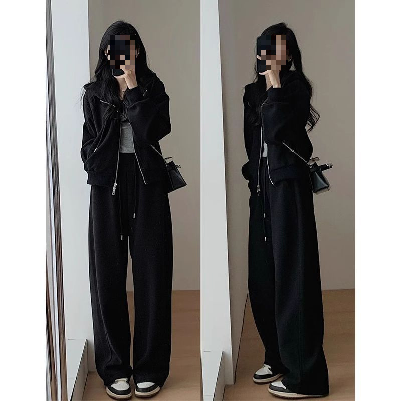 穿女两件套感超火搭休闲ootd运动套装一整套显瘦春秋高级减龄新款|undefined