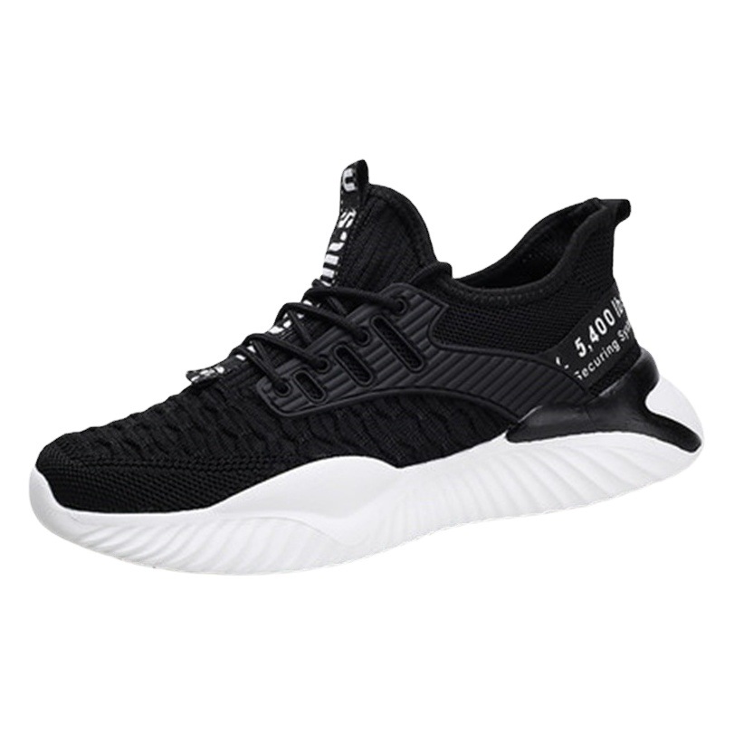 Zapatos para hombre, nuevo estilo de otoño, modernos, sencillos, informales, zapatos deportivos transpirables y ligeros de punto para estudiantes