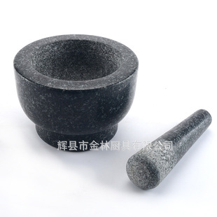 Source Factory Granite Mortar Garlic Jar 15*10cm Garlic Grinder Granite Molcajete
