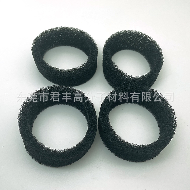 黑色35ppi鱼缸过滤海绵套管 25*50*60mm马达同心圆管防震爆破棉管