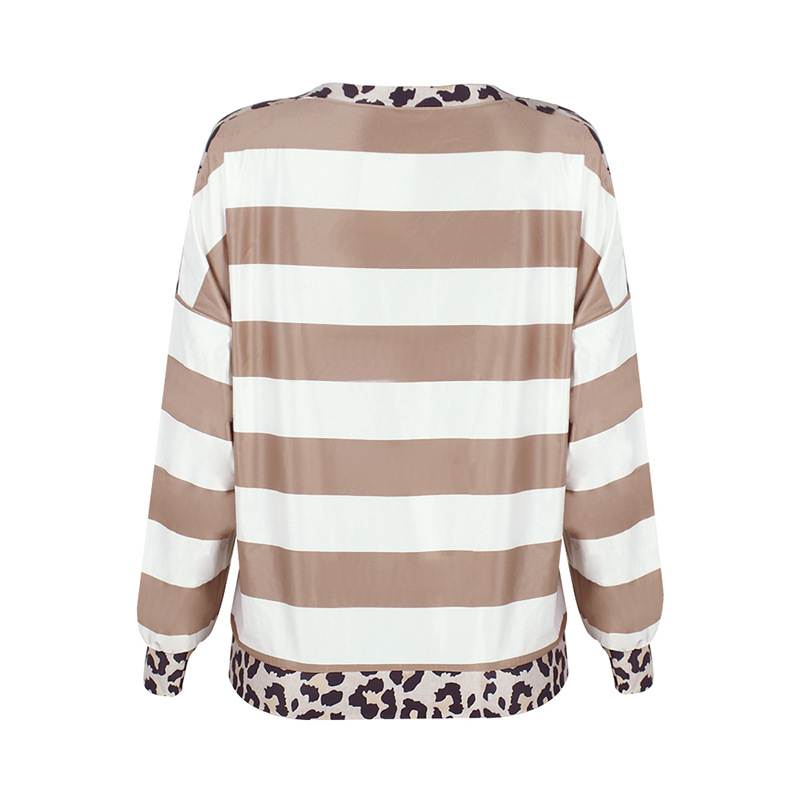 Women Wholesale Stripe Printing Stitching Shirt