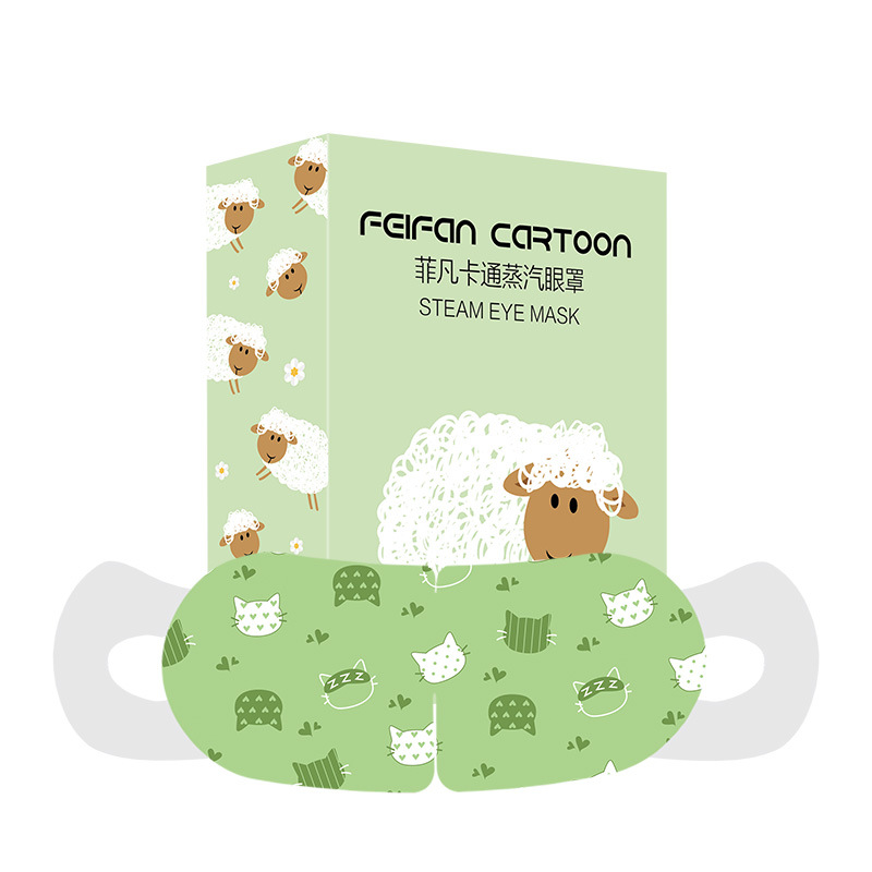 Venta al por mayor máscara de ojo de vapor de 10 piezas desechable lindo auto-calentamiento del sueño calefacción máscara de ojo de vapor fabricante
