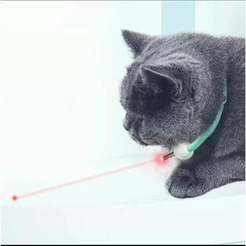 Smart laser cat teasing collar, adjustable USB charging, infrared cat teasing stick, cat interactive self-pleasure cat toy