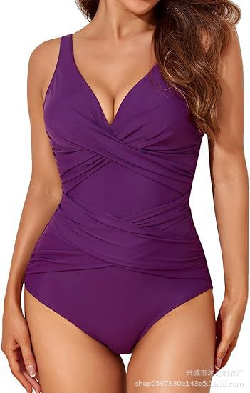 2024 Amazon nuevo trajes de baño de mujer europeos y estadounidenses unidos delgados trajes de baño unidos retro plegado retro