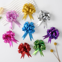 国境を越えた新製品18アルミメッキ亜光多節花クリスマス祭りプレゼント花包装球形花リボン