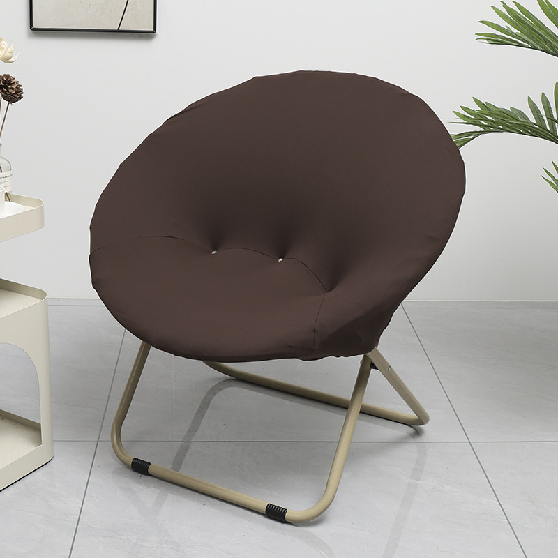 Solid color high elastic milk silk lazy chair cover moon chair cover dormitory chair cover office lunch break chair cover