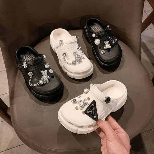 Children's Croc Shoes Female Older Baby 2024 Summer New Style Four to Ten Years Old Little Middle School Student Slippers Male