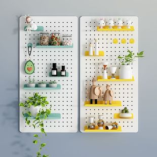 Perforated Board Hook Wall Clothes Hook Storage Rack Wall Hanging Wall Entrance Bedroom Home Entrance Pingrun