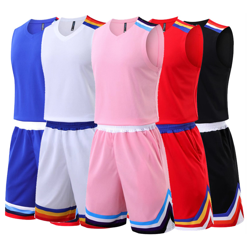 Herrentrend, Basketballspiel-Sportset, Sommer-Trainingstrikot für Kinder, Tanktop für College-Studenten und Trikot zum Selbermachen_voghion.com