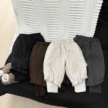 男童棉裤2025冬季宝宝夹棉保暖束脚裤洋气婴儿加绒加厚休闲裤子潮