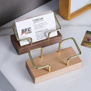 European-style beech business card rack meal number plate holder ring seat number menu card holder table card rack business card display rack