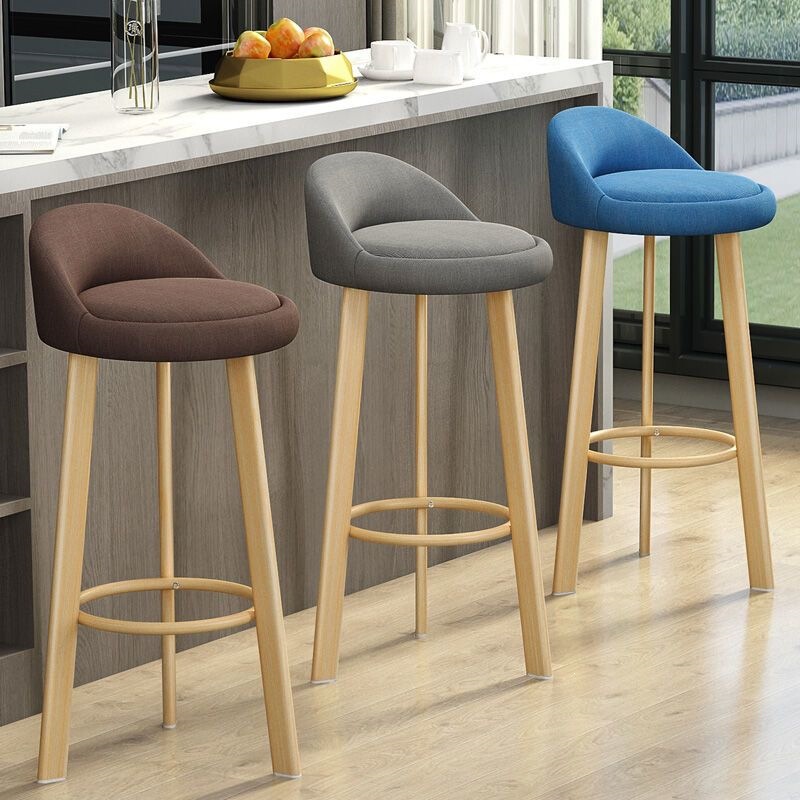 Bar Stool, Light Luxury Modern Minimalist Stool with Backrest, Bar-Specific Chair, Home High Stool, Bar Chair