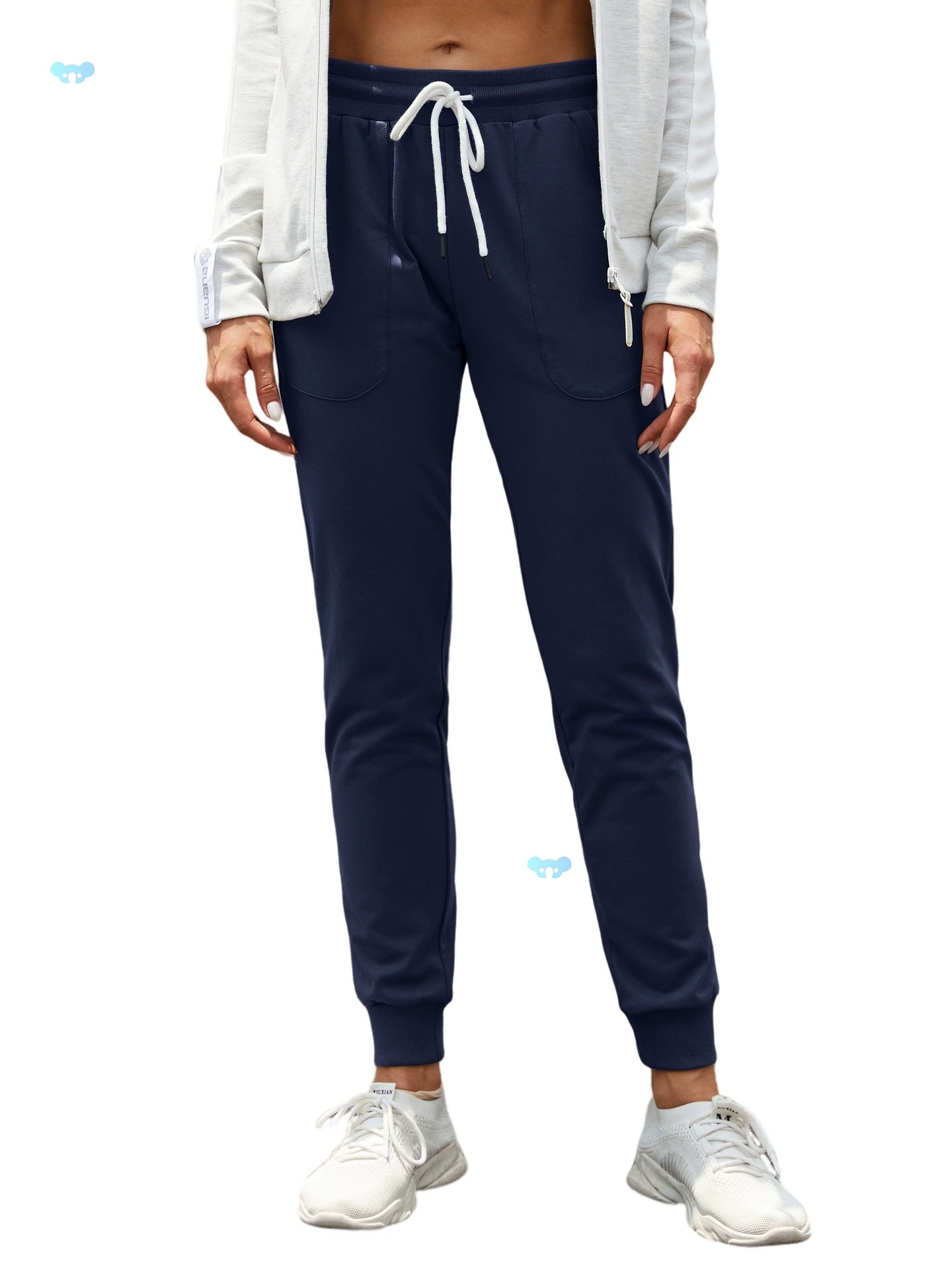 Женские спортивные штаны с карманами, спортивные беговые брюки на шнурке