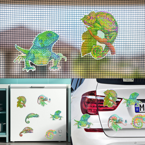 CT094-102 Colorful Cartoon Magnetic Stickers for Door Curtains, Mosquito Nets, Screen Window Repair Subsidies, Laser Anti-collision Decorative Stickers