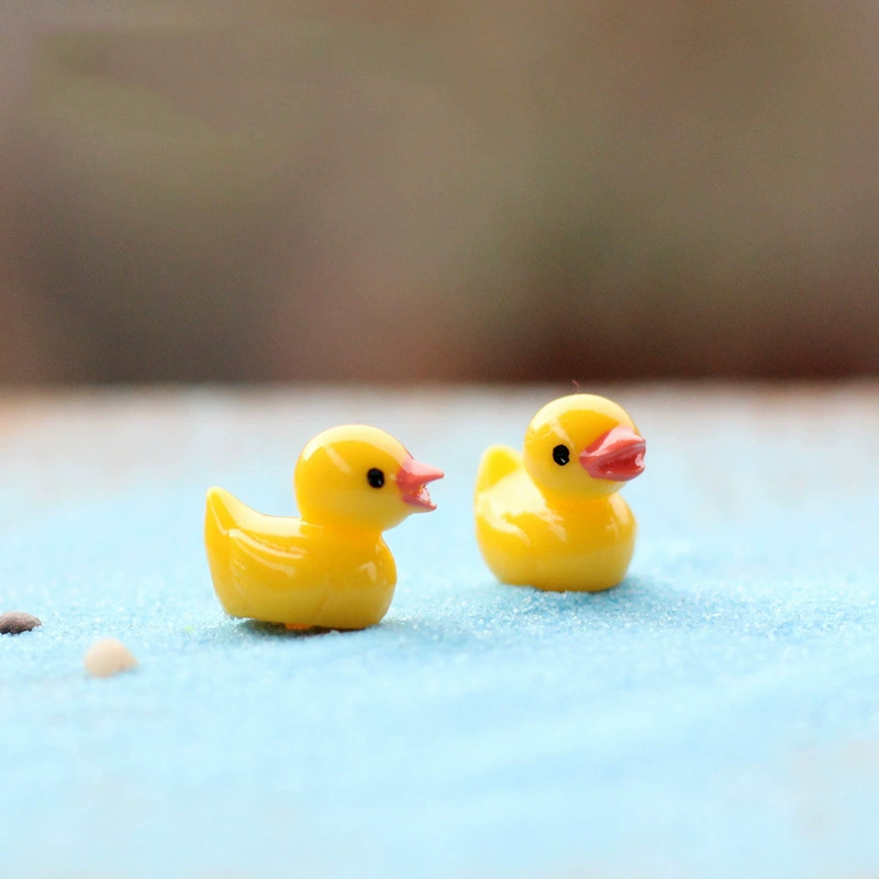 Милые маленькие желтые утиные кукольные украшения мох микропейзаж украшения DIY материал Little Duck