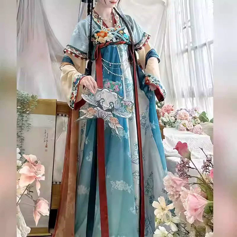 Новый стиль Tang оригинальный синий нефрит голубой груди