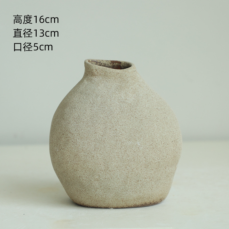 Jarrón de Cerámica para Mesa, Porcelana Vidriada con Acabado Mate para Decoración del Hogar