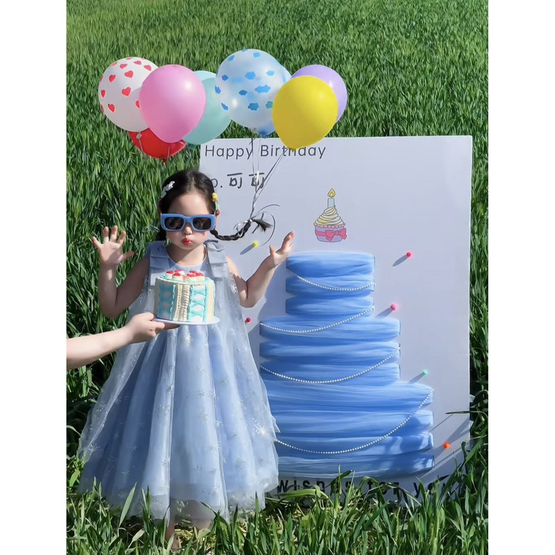 ins誕生日純粋なメッシュ背景ソフトガーゼ無地幼稚園生地装飾結婚式の魚織り糸妖精ミスト糸|undefined