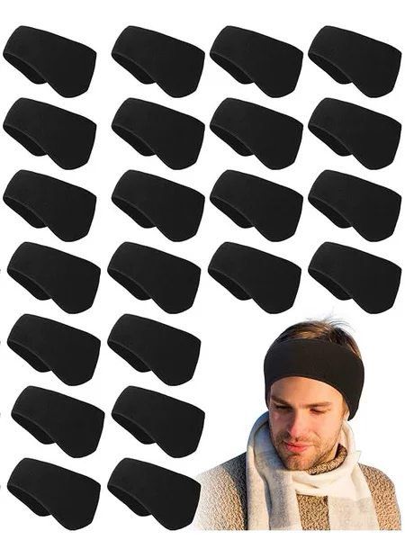Winter Warm Fleece Ear Protector Headband Outdoor Sports Windproof Cold-proof Wide-brimmed Hair Protector Riding Sweat Protector