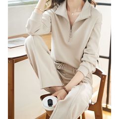 2025秋冬新款新中式卫衣套装一整套松紧腰长裤女套装运动服两件套