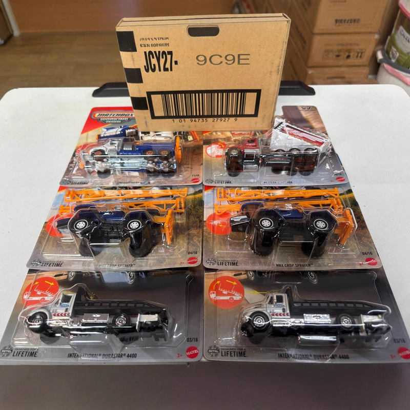 Matchbox 2025 Engineering Vehicle Jcy27 Toy Car Universal Flatbed Truck Suction Truck Matchbox
