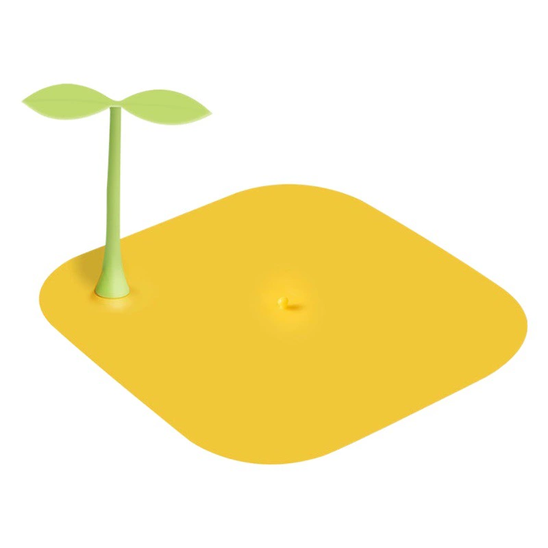 Крышка для слива в полу Бытовой Маленький росток фасоли Слив в полу Силиконовая канализационная крышка Защита от запаха Крышка для унитаза Защита от насекомых Коврик для слива в полу