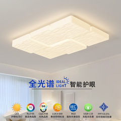 Cream Wind Living Room Main Lamp Modern Minimalist Grand Eye-Care Flush Mount Lamp Full Spectrum LED Living Room Corridor Bedroom Lamp