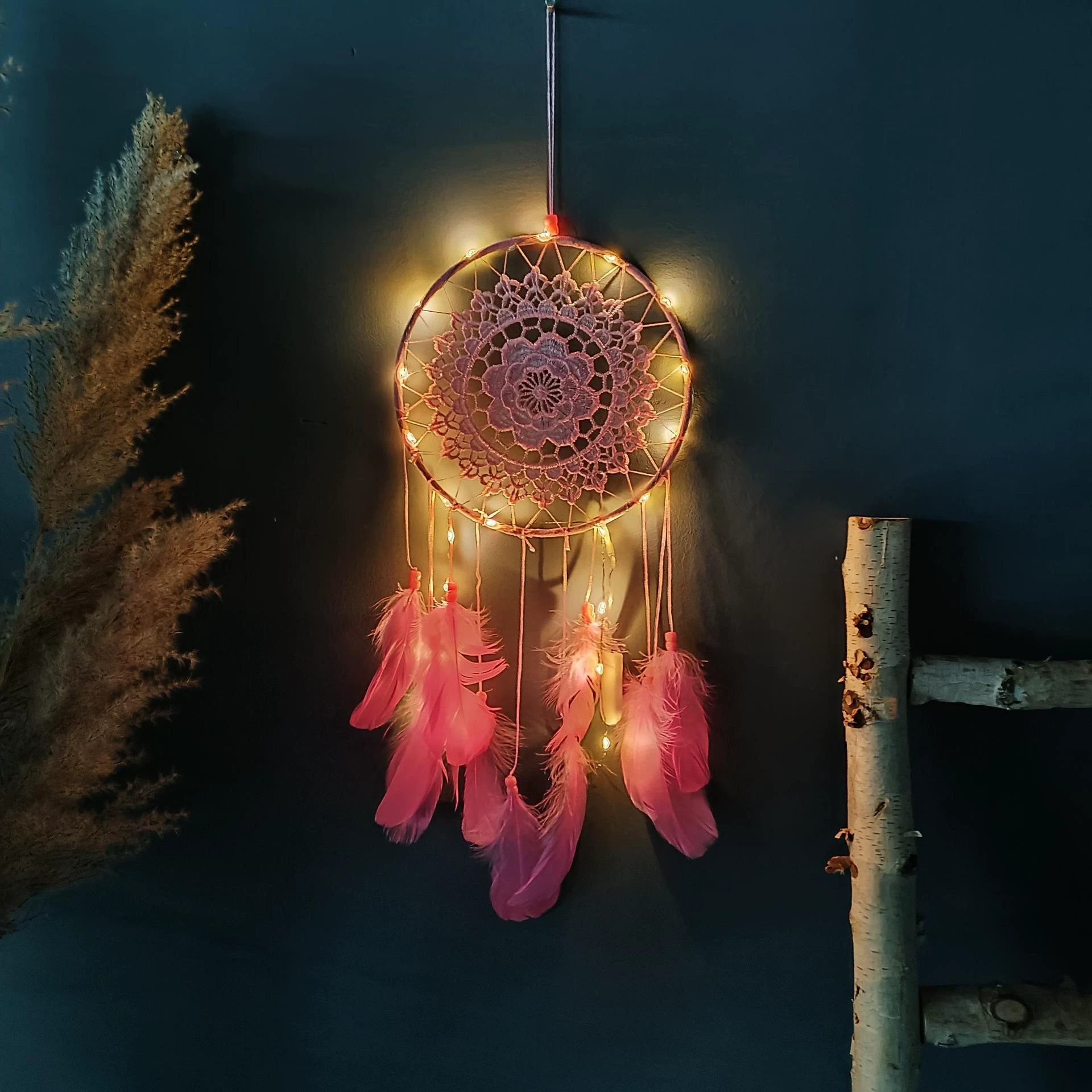 Ms6013 ins 6013 INS Goose Flower D drifting dream catcher дом перо подвесной творческий ремесло ловушка сновидений