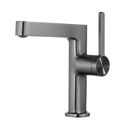 Cross-border all-copper home gun gray bathroom toilet wash basin hot and cold basin faucet light luxury minimalist basin