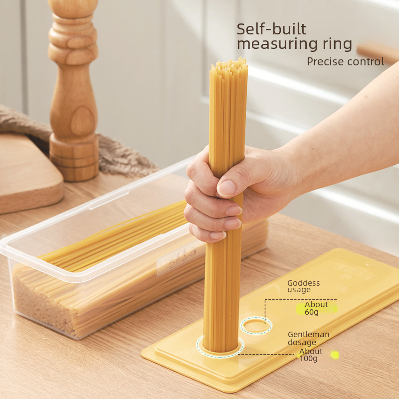Noodle Box Pasta Noodle Storage Box Food Grade Fresh Preservation Box Rectangular Plastic Transparent Sealing Box Wholesale