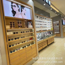 定制实木烤漆眼镜展示柜玻璃眼镜陈列柜中岛柜生态板太阳镜店货架