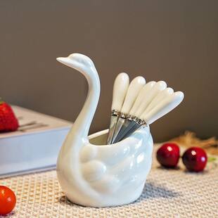 Swan, fruit fork, set, plastic storage system for adults, new collection