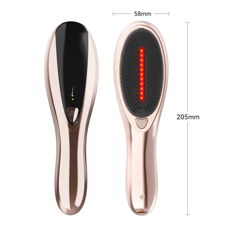 新型家庭用健髪櫛部看護頭皮マッサージ625nm赤色振動電動マッサージ櫛美容櫛|undefined