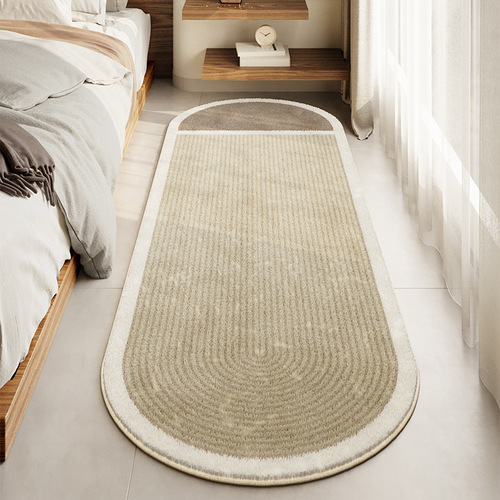 Wabi-sabi style bedside cashmere-like carpet for home living room anti-slip easy to clean carpet bedroom warm and cool insulation carpet