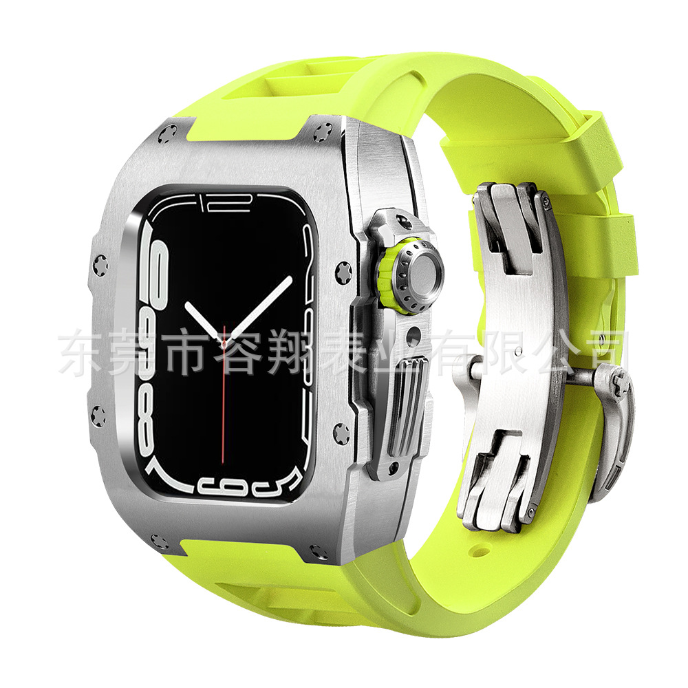 Adecuado para Apple applewatch 8/7/6/5 modificado reloj Correa protectora Shell iwatch caja de reloj de acero inoxidable