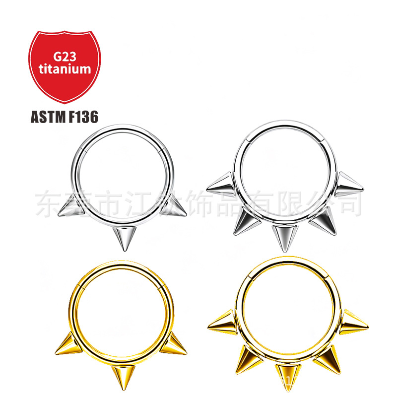 Pointed titanium steel lip stud product view