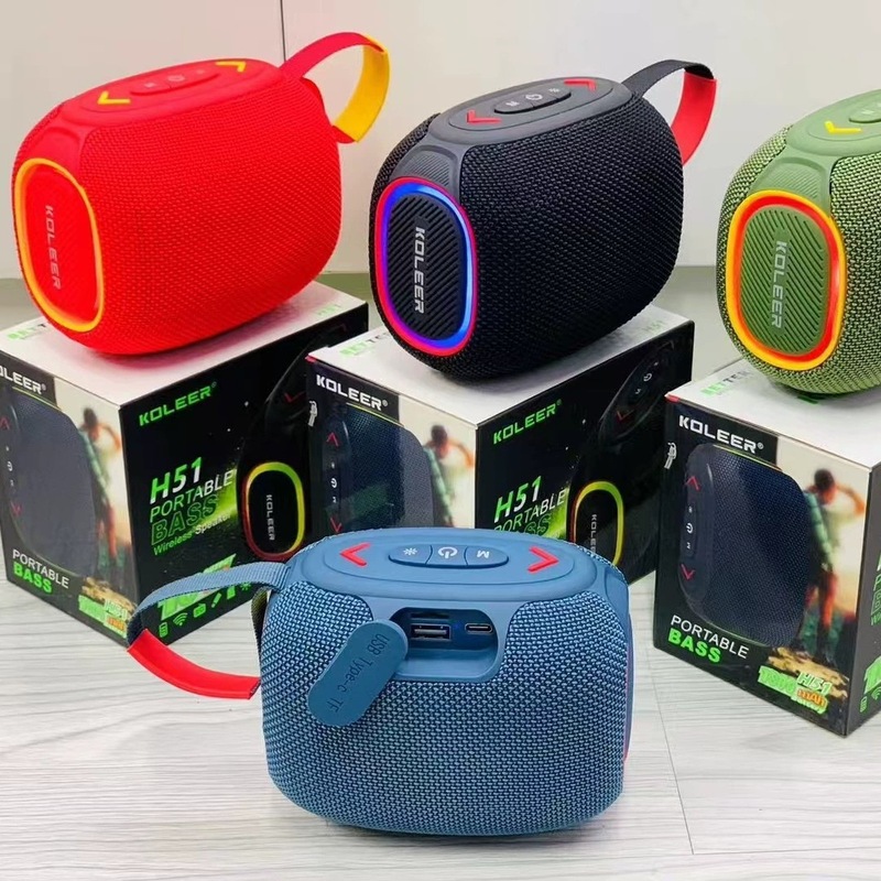 クロスボーダー H51 ワイヤレス Bluetooth スピーカーワイヤレス屋外サブウーファーポータブル TWS 屋外カード Bluetooth 小型スピーカー|undefined