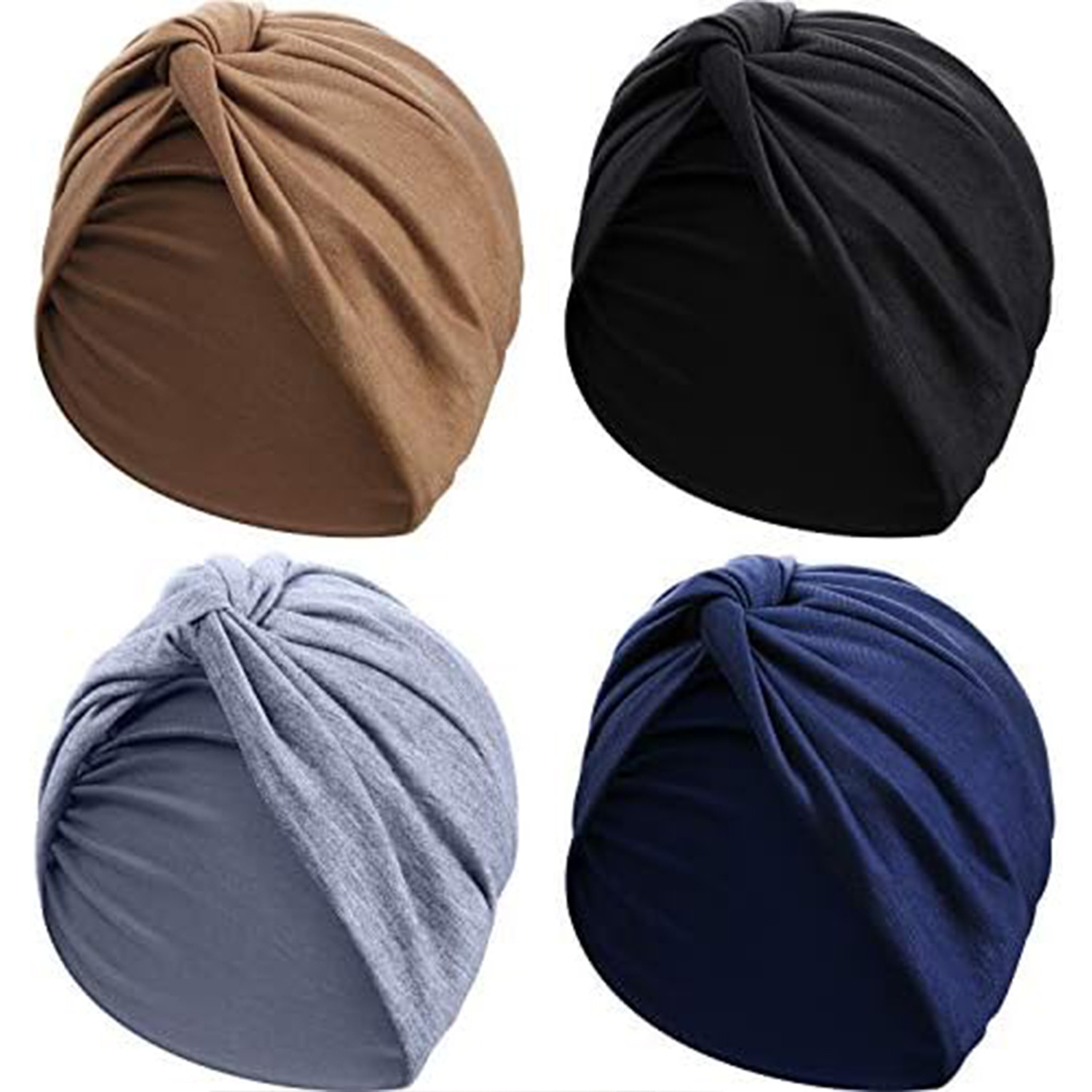 Cross-border best-selling twist hat, front-cross elastic headscarf hat, women's fashionable brimless hat, direct from manufacturer