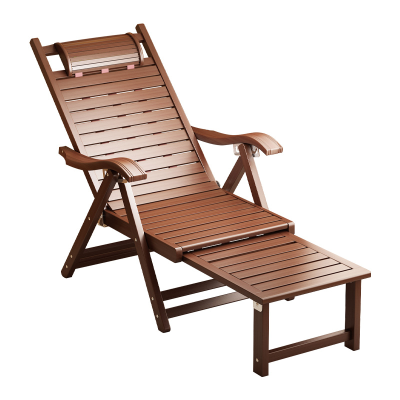 Silla de cama de bambú plegable para adultos silla de almuerzo doméstico dormitorio frío siesta slumber silla plegable balcón